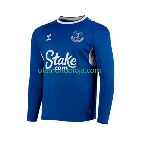 Camisola Everton Homem Equipamento Primeiro 2022-2023 Manga Comprida